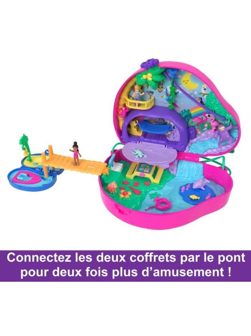 Polly Pocket-La Famille des Paresseux-Coffret 2 en 1, jouet de voyage HRD40 Rose - Kiabi