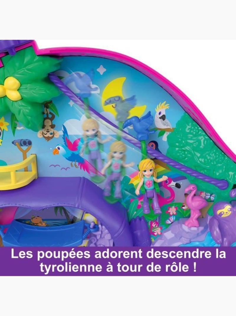 Polly Pocket-La Famille des Paresseux-Coffret 2 en 1, jouet de voyage HRD40 Rose - Kiabi