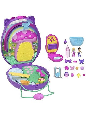 Polly pocket maman et bébé hérissons coffret sac à main 2 figurines - jbj91 4ans et plus