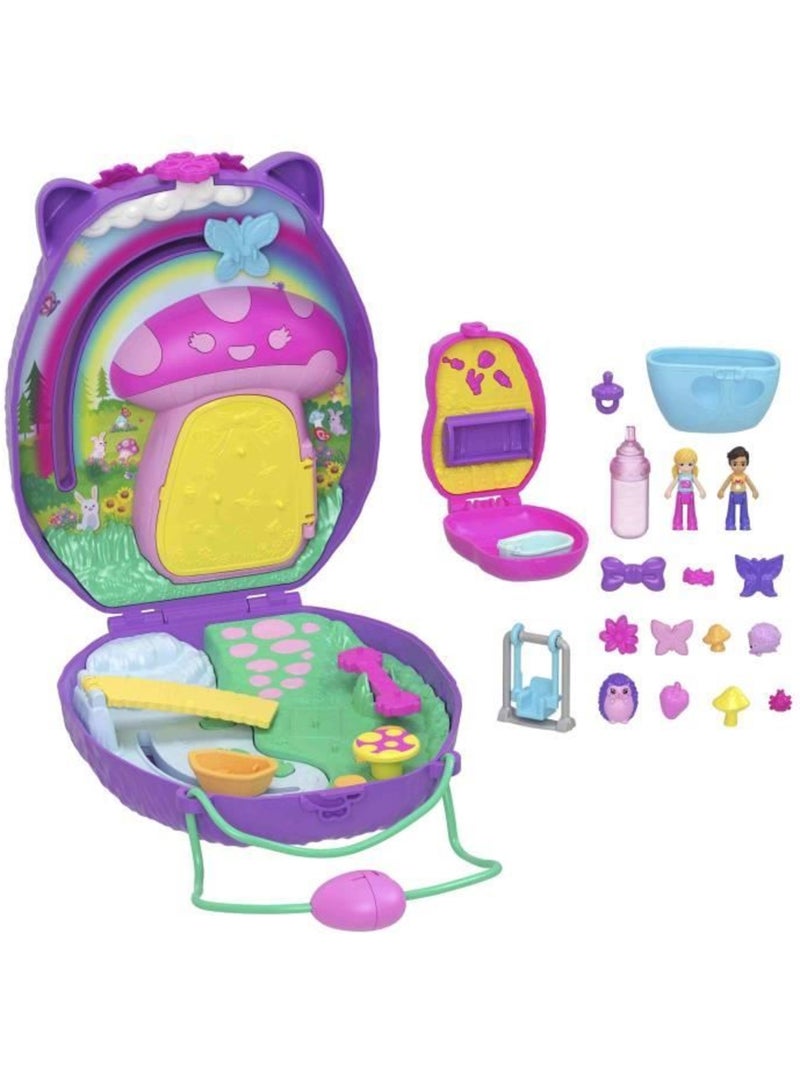 Polly pocket maman et bébé hérissons coffret sac à main 2 figurines - jbj91 4ans et plus Jaune - Kiabi