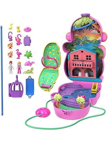 Polly Pocket-Maman Singe et Son Bébé-Coffret 2 mini-figurines HWP04