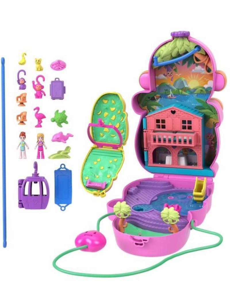Polly pocket-maman singe et son bébé-coffret 2 mini-figurines hwp04 Rose - Kiabi
