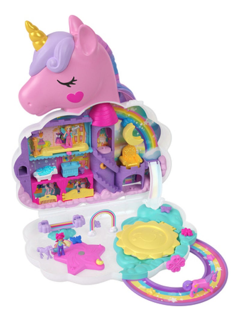 Polly Pocket _x_ Coffret Salon de Coiffure Licorne Arcenciel Jaune - Kiabi