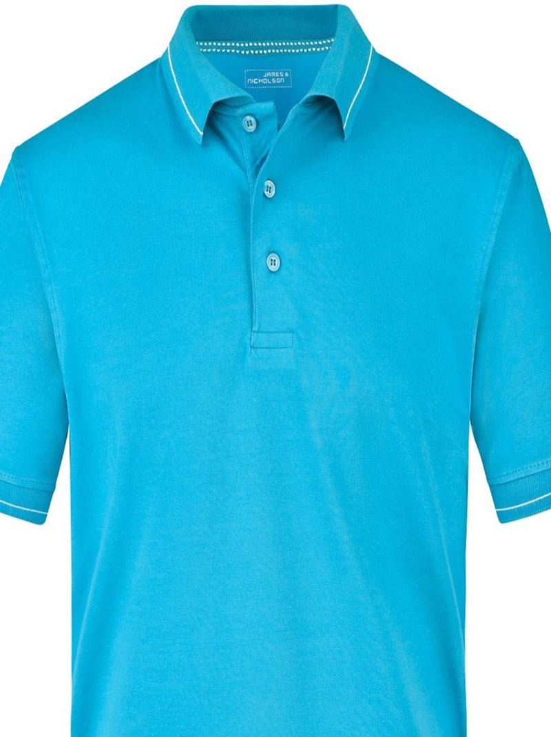 Polo - james and nicholson Bleu turquoise - Kiabi