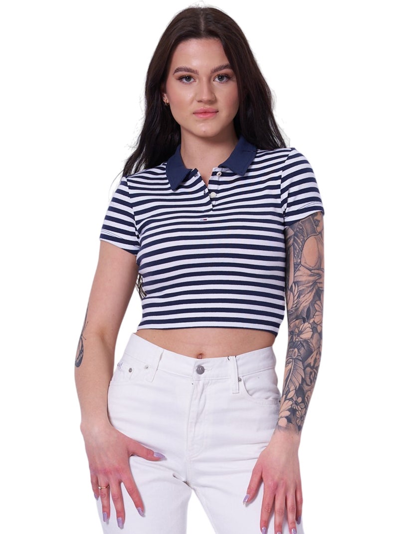 Polo - tommy hilfiger Blanc Bleu - Kiabi