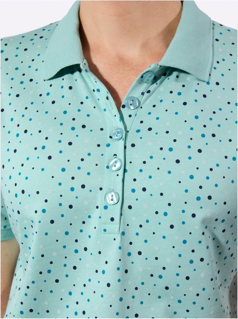 Polo 100% Coton - Taille Standard - Witt Bleu Vert - Kiabi