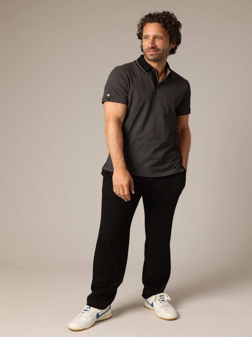 Polo 100% coton avec un motif géométrique raffiné 'Deeluxe' - Kiabi