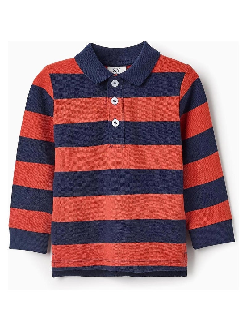 Polo 100% coton, rayé FRENCH CONNECTION Orange clémentine - Kiabi