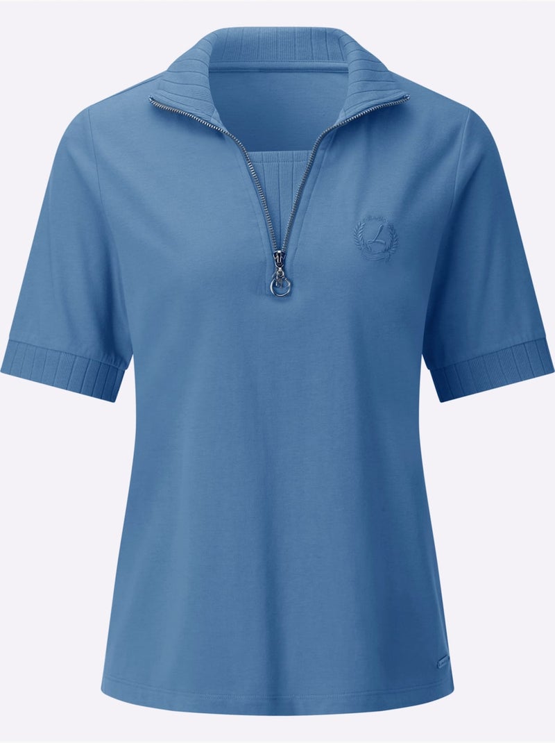 Polo 50% Coton - Taille Standard - Witt Bleu - Kiabi