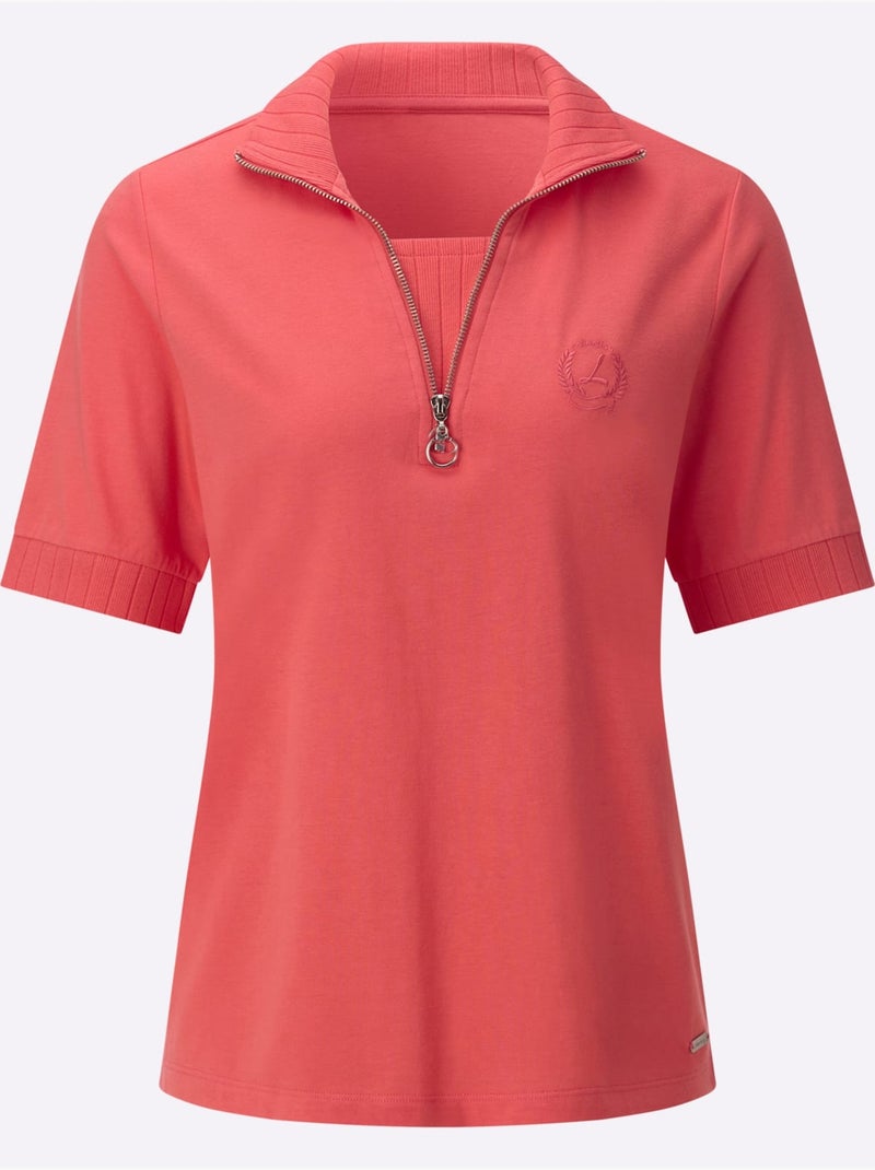 Polo 50% Coton - Taille Standard - Witt Corail - Kiabi