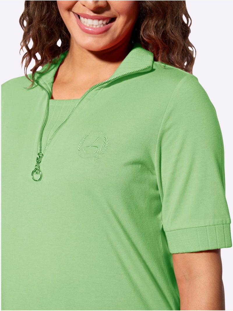 Polo 50% Coton - Taille Standard - Witt Gris Vert clair - Kiabi