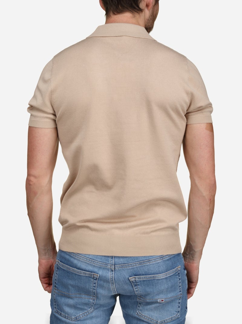 Polo à bouton - Frilivin Orange clair - Kiabi