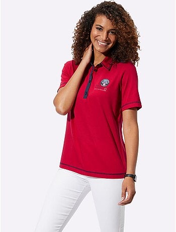 Polo à col et manches courtes avec logo - taille standard - witt