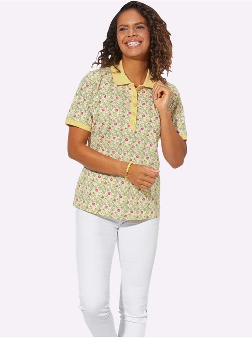 Polo à imprimé floral avec col polo et manches courtes en pur coton - taille standard - witt - Kiabi Polo à imprimé floral avec col polo et manches courtes en pur coton - taille standard - witt - Kiabi