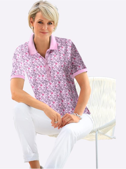 Polo à imprimé floral avec col polo et manches courtes en pur coton - taille standard - witt - Kiabi Polo à imprimé floral avec col polo et manches courtes en pur coton - taille standard - witt - Kiabi