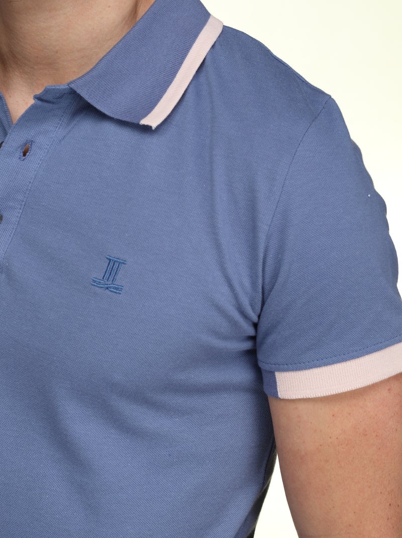 Polo à liseré - Torrente Bleu - Kiabi