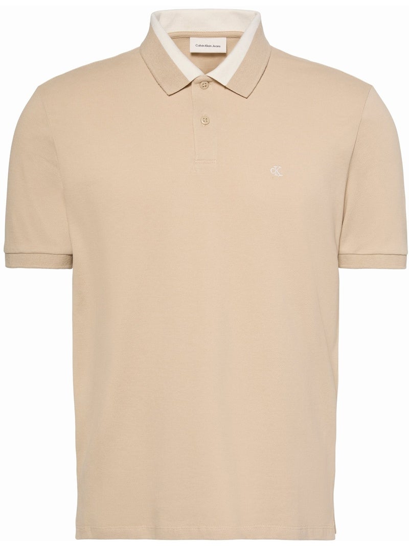 Polo à manches courtes - Calvin Klein Beige - Kiabi