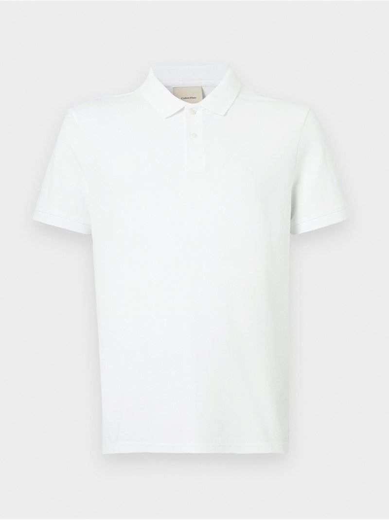Polo à manches courtes - Calvin Klein Blanc - Kiabi
