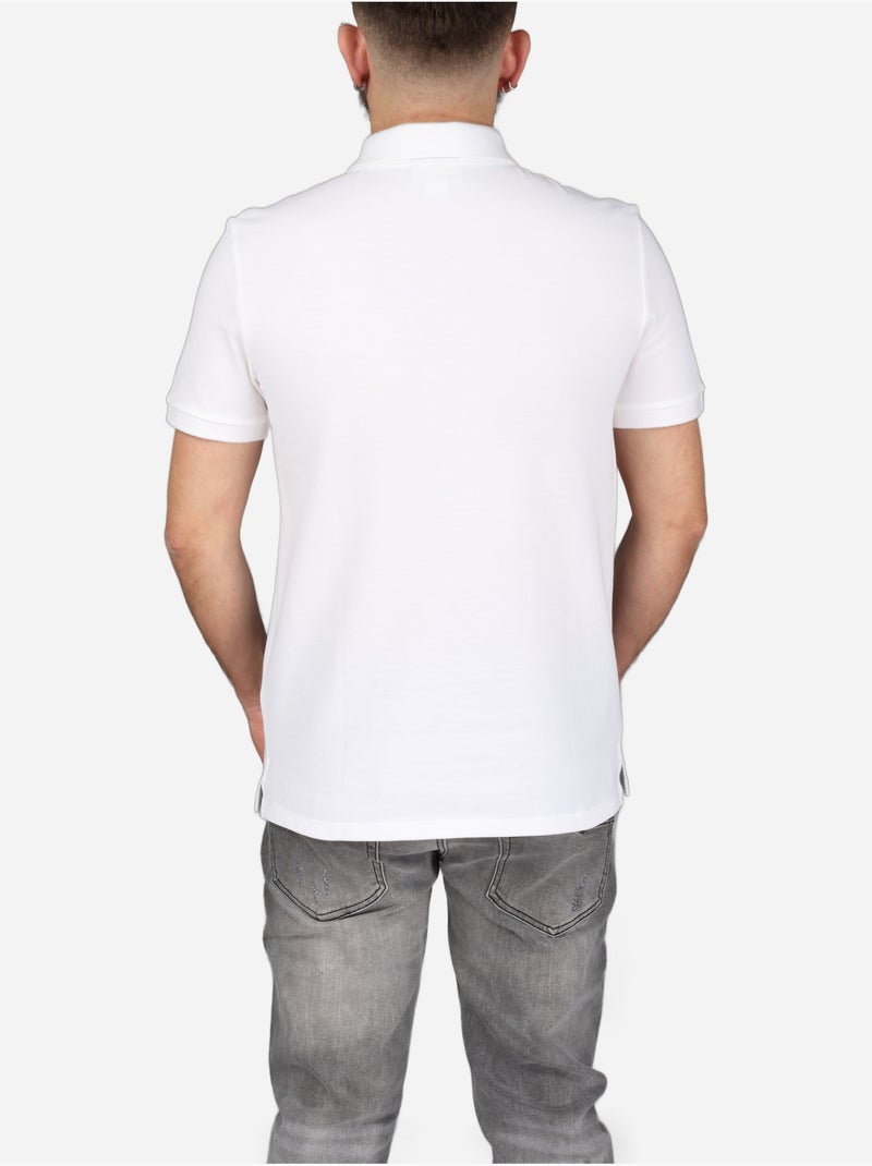 Polo à manches courtes - Calvin Klein Blanc - Kiabi