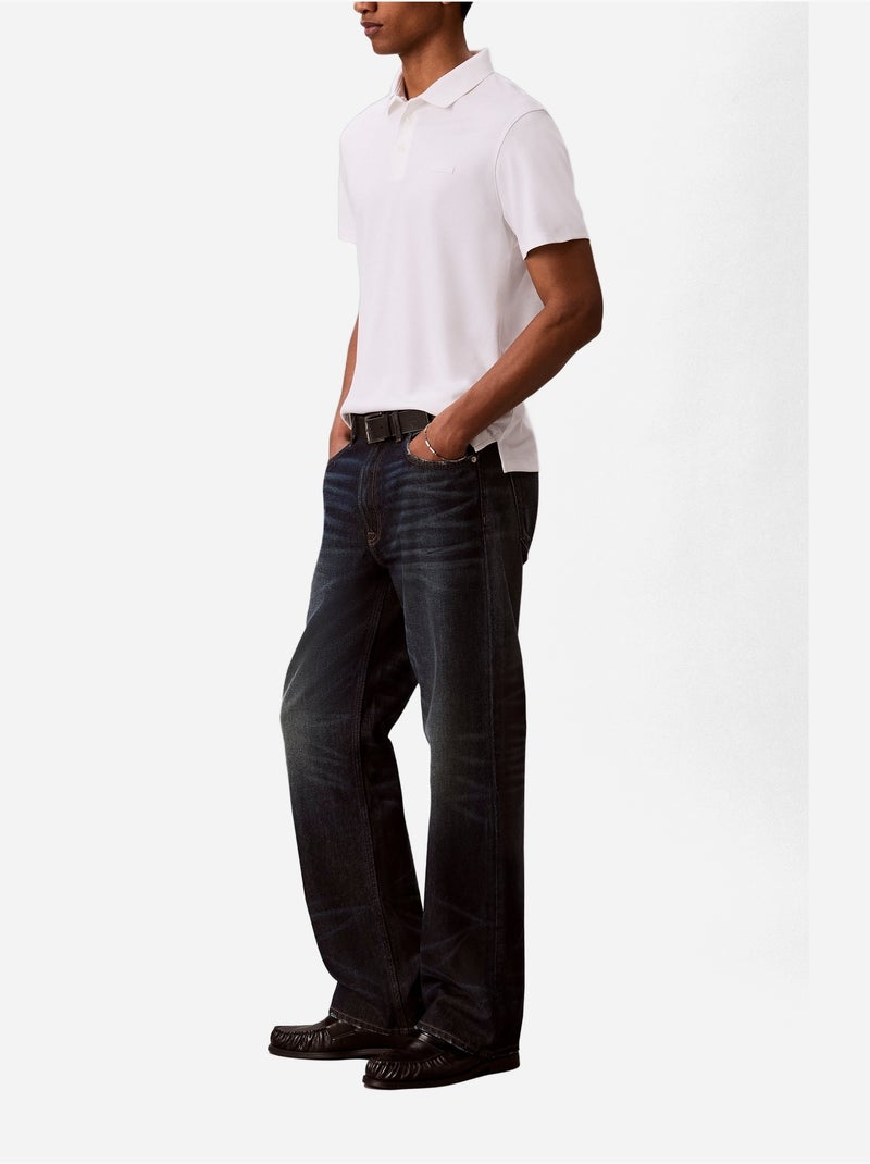 Polo à manches courtes - Calvin Klein Blanc - Kiabi