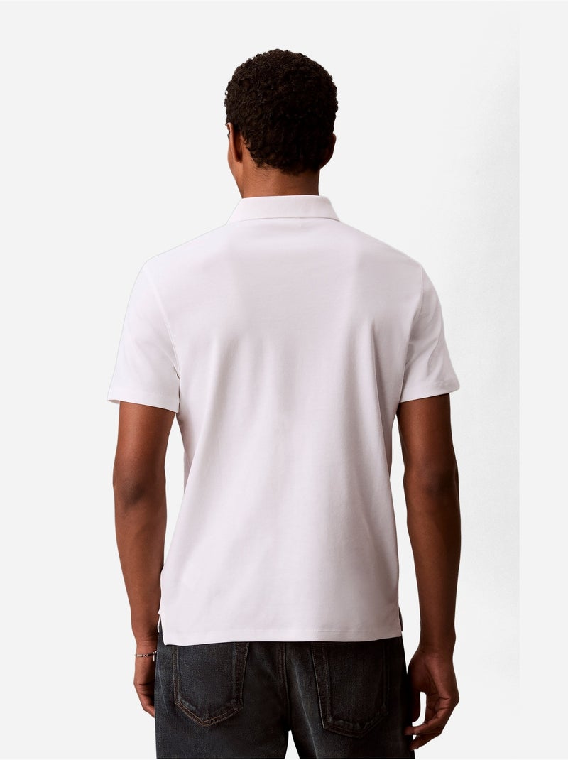Polo à manches courtes - Calvin Klein Blanc - Kiabi