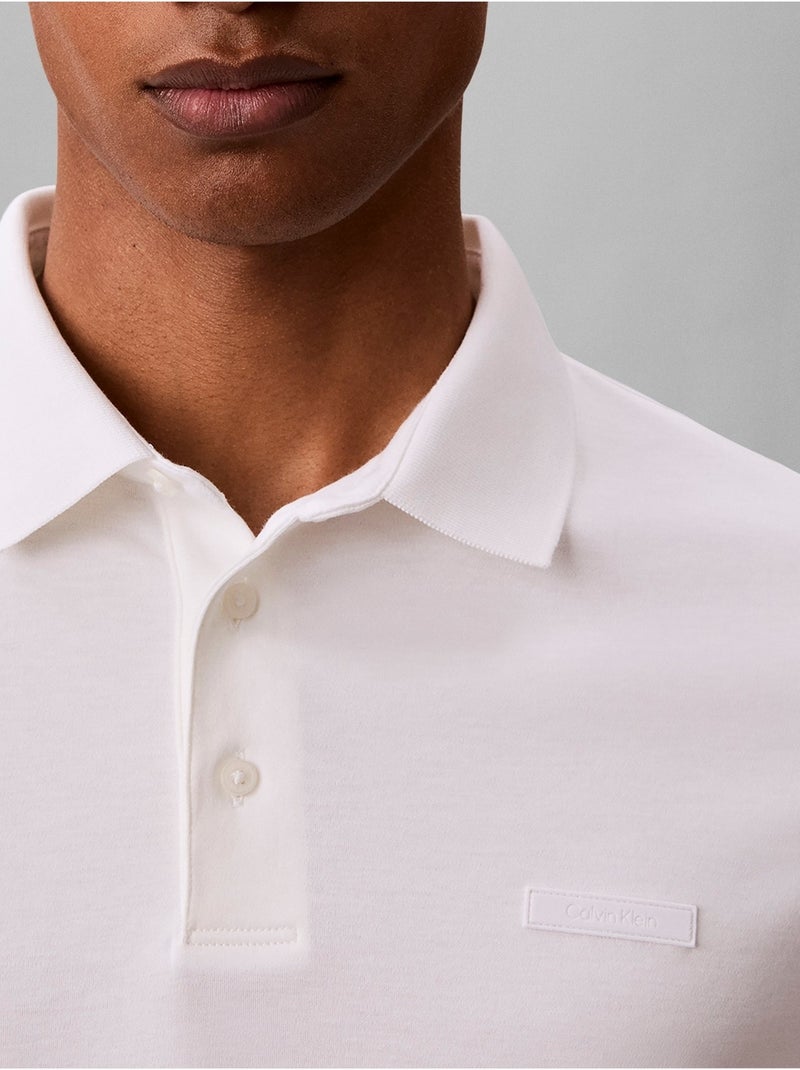 Polo à manches courtes - Calvin Klein Blanc - Kiabi