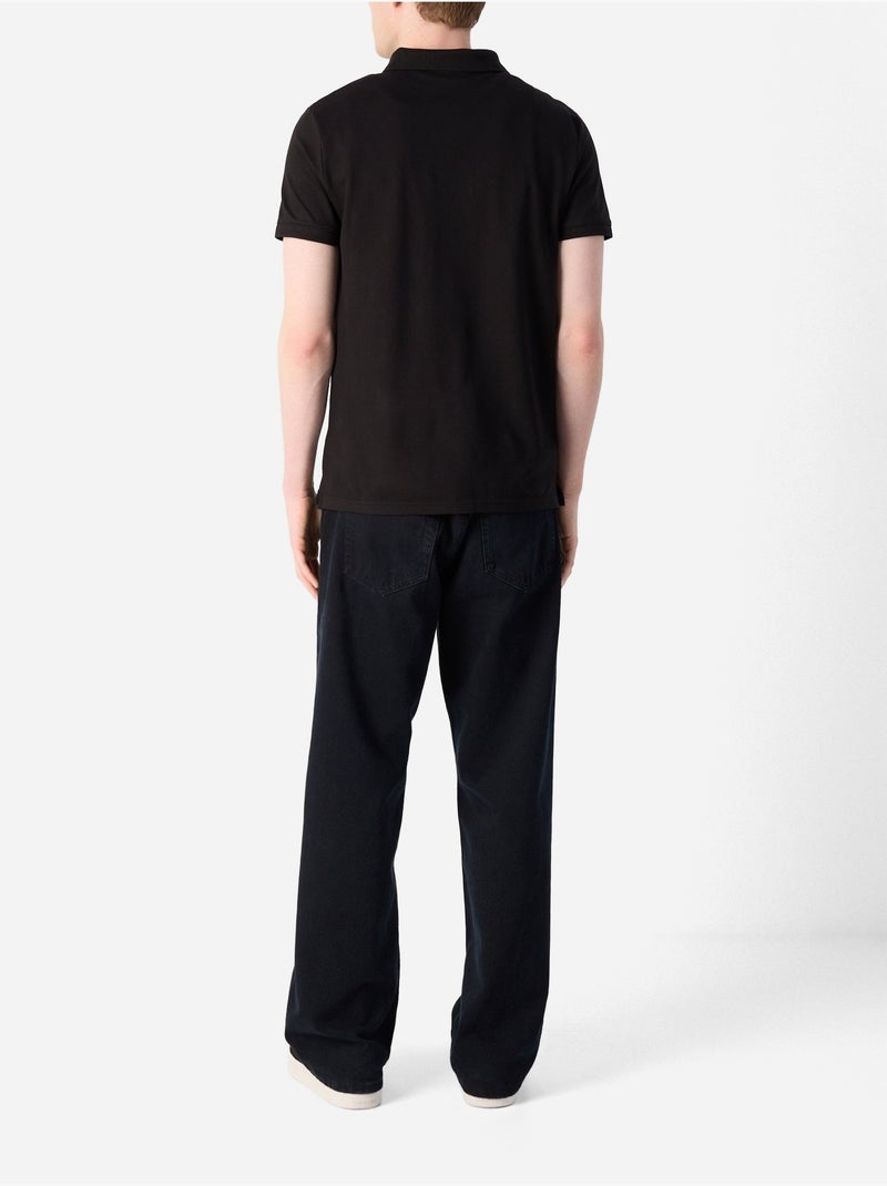 Polo à manches courtes - Calvin Klein Noir - Kiabi