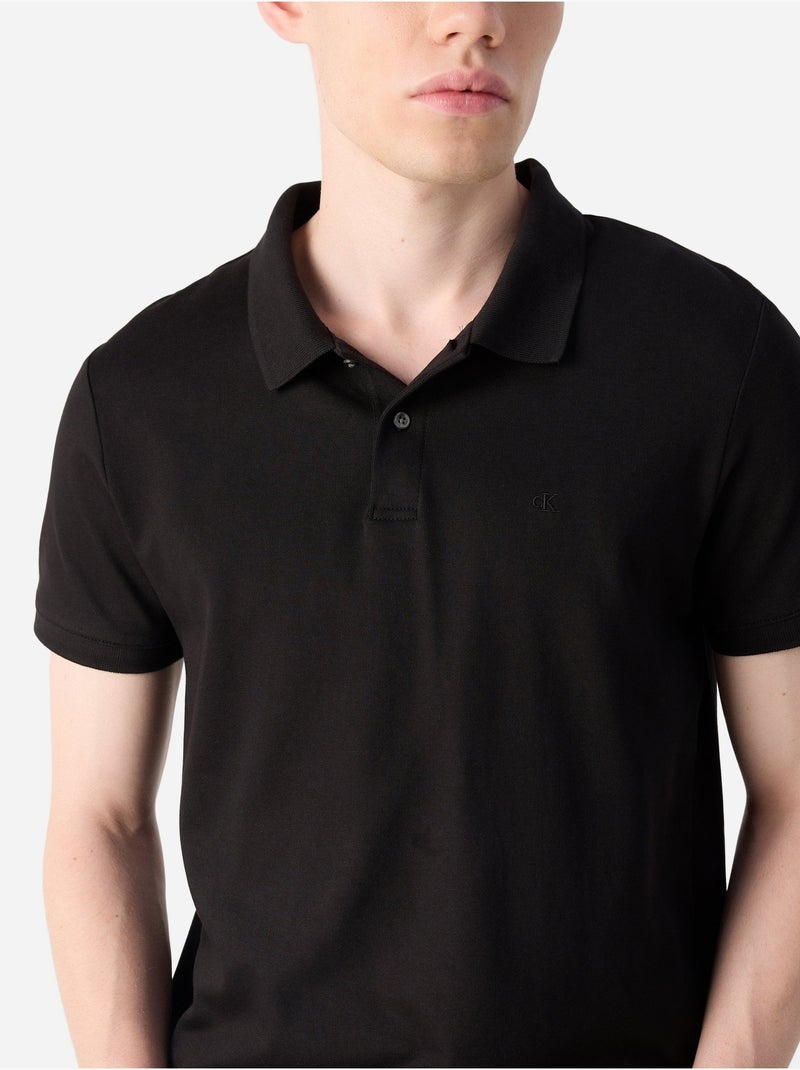 Polo à manches courtes - Calvin Klein Noir - Kiabi
