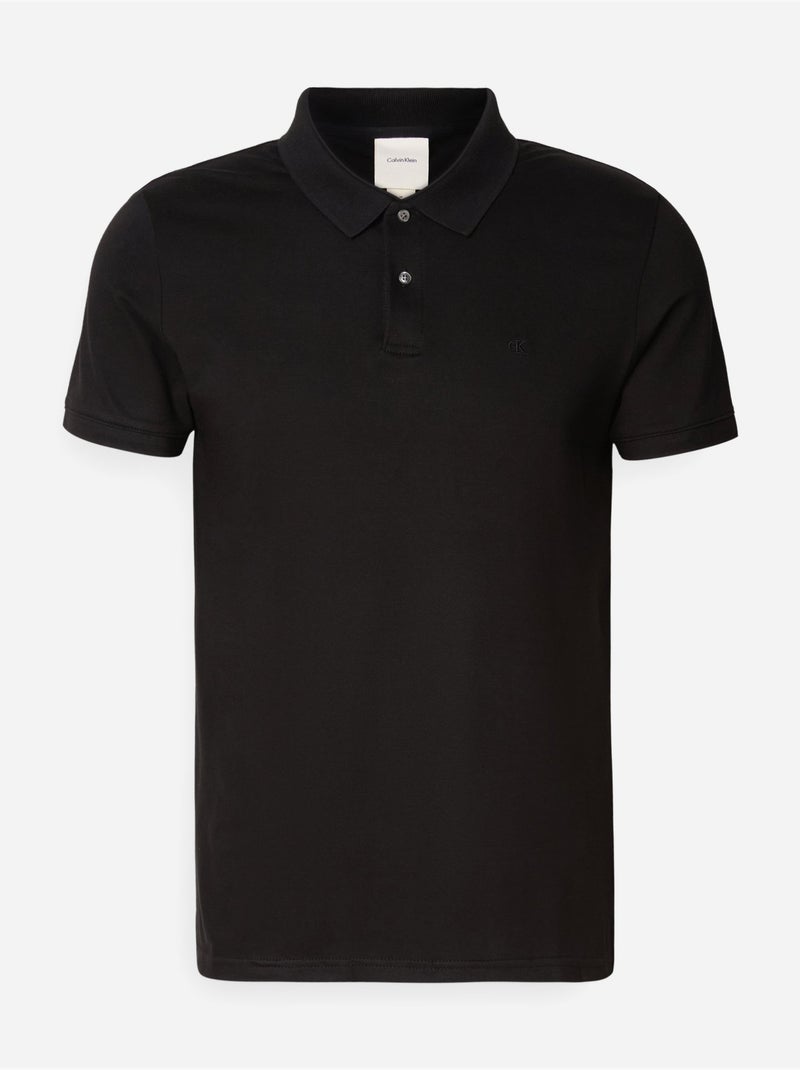 Polo à manches courtes - Calvin Klein Noir - Kiabi