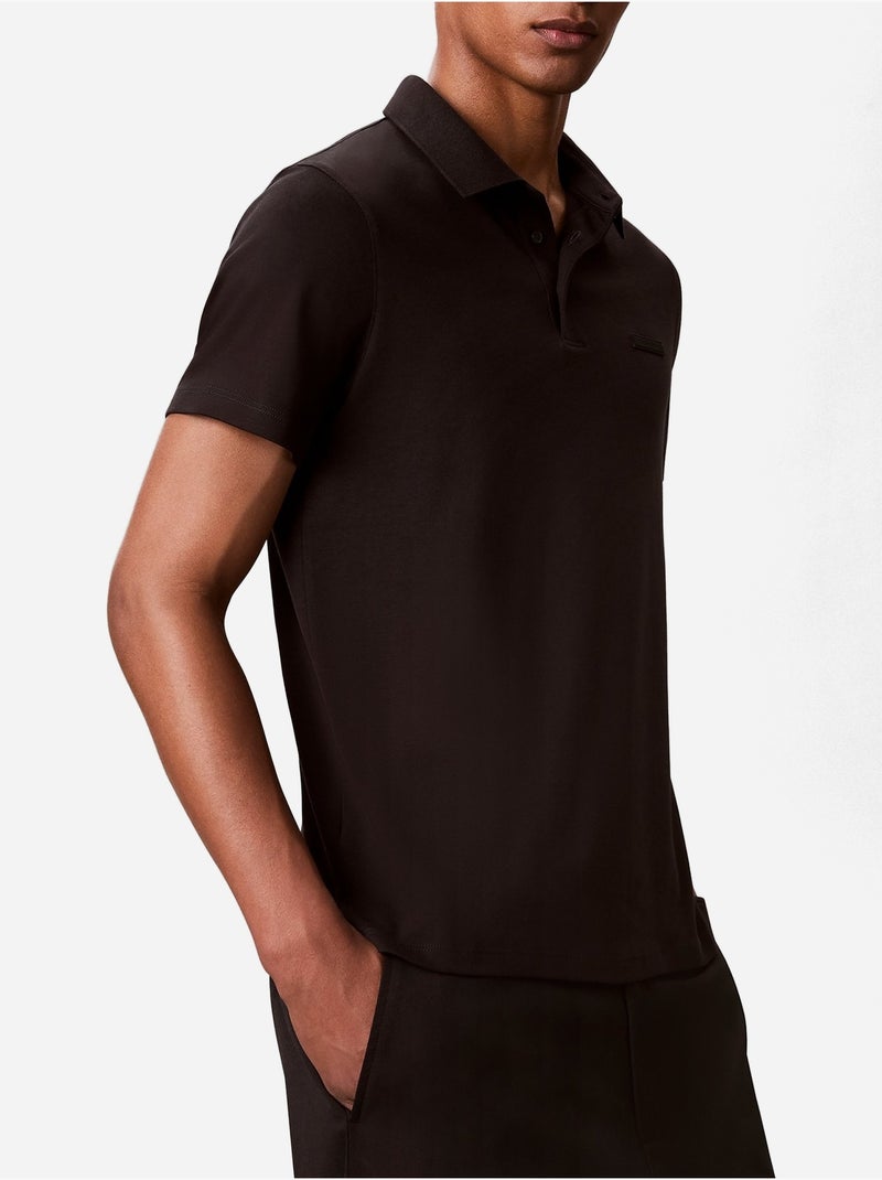 Polo à manches courtes - Calvin Klein Noir - Kiabi