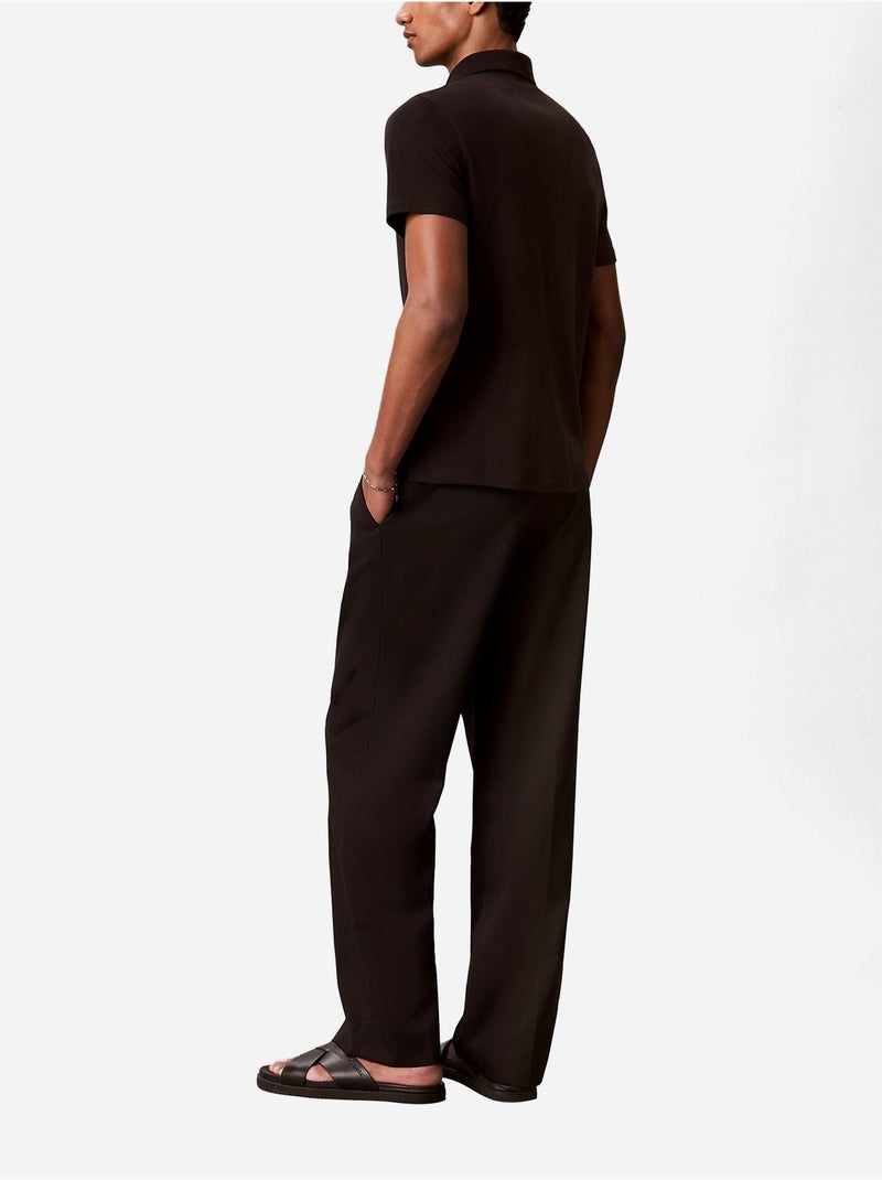 Polo à manches courtes - Calvin Klein Noir - Kiabi