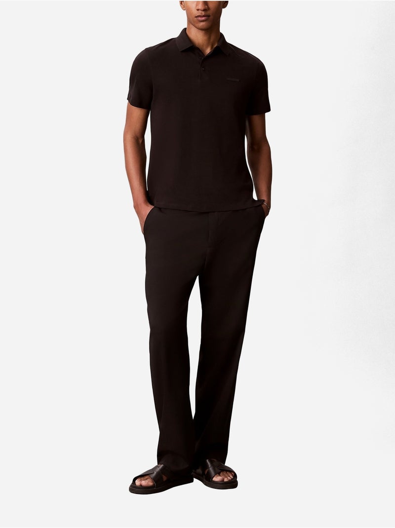 Polo à manches courtes - Calvin Klein Noir - Kiabi