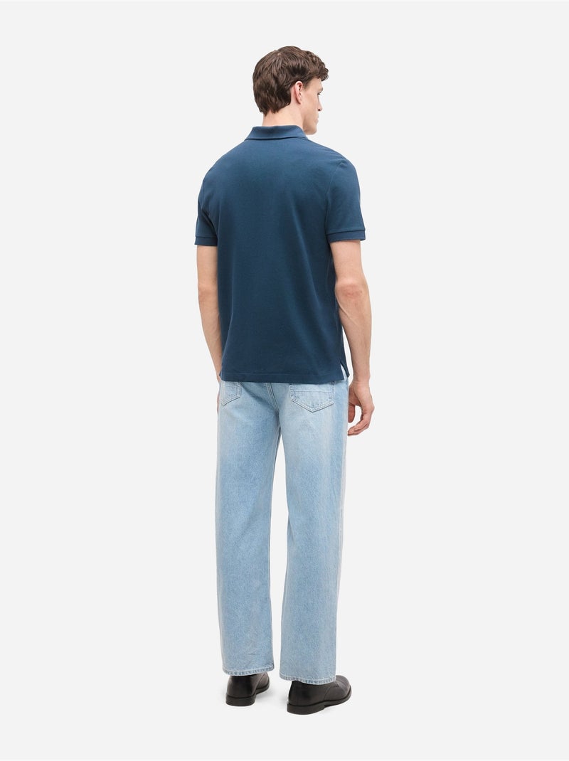 Polo à manches courtes - Calvin Klein Violet - Kiabi