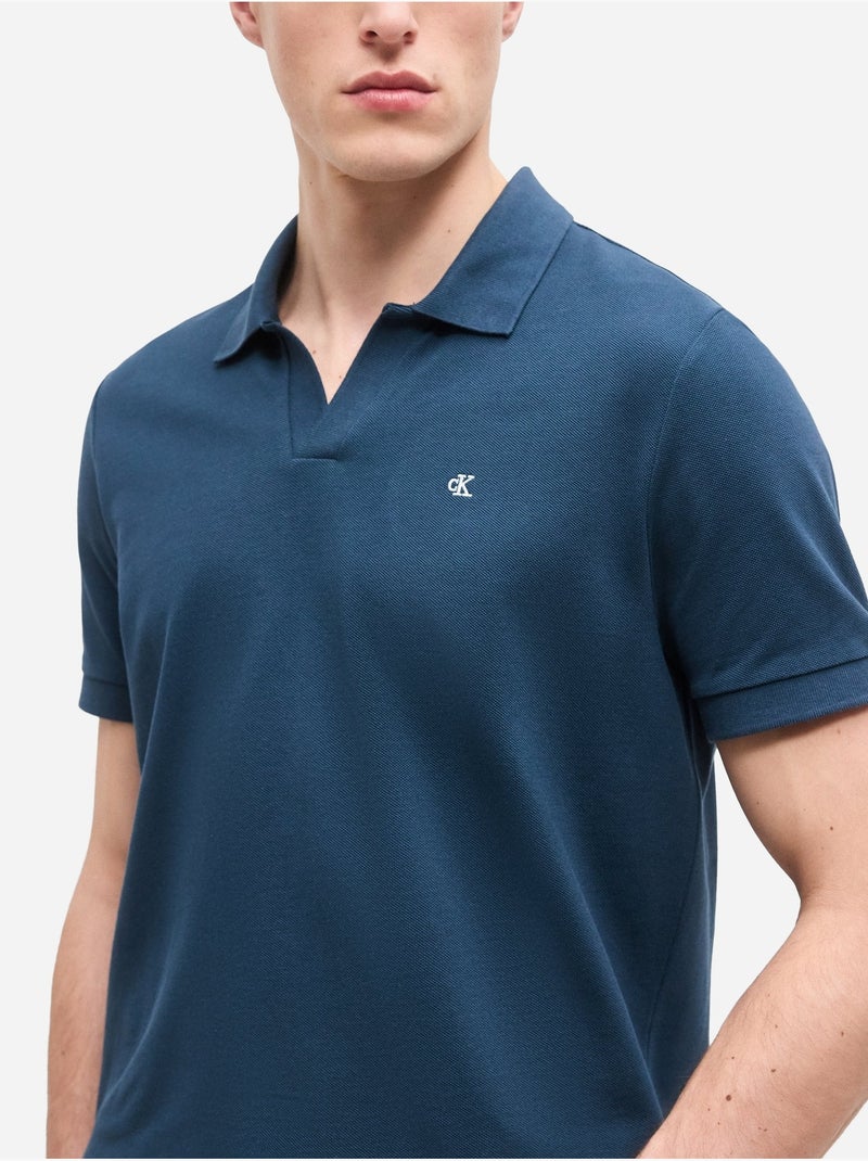 Polo à manches courtes - Calvin Klein Violet - Kiabi