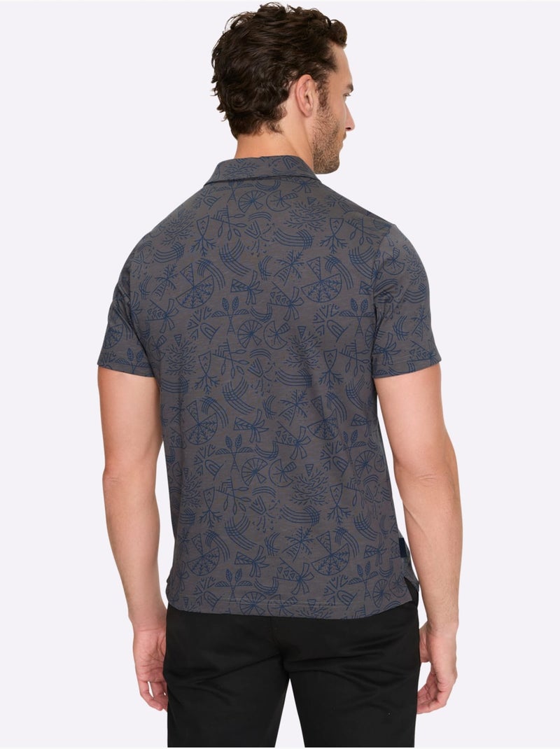 Polo à Manches Courtes - Taille Standard - Witt gris anthracite - Kiabi