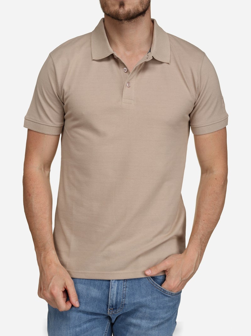 Polo à manches courtes Beige - Kiabi