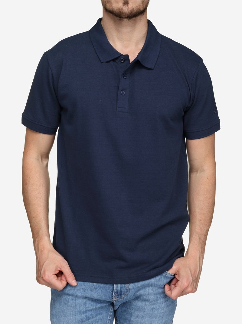 Polo à manches courtes Bleu foncé - Kiabi