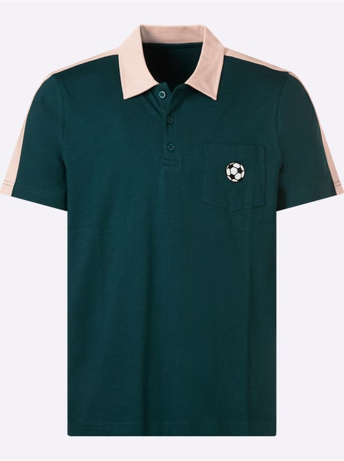 Polo à Manches Courtes Empiècements Contrastés Modernes - Taille Standard - Witt - Kiabi