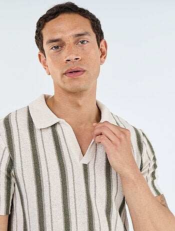 Polo à manches courtes en maille tricot