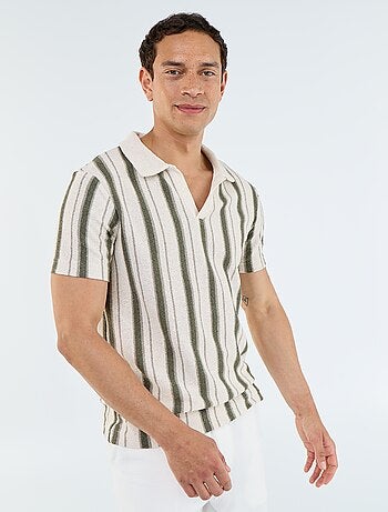 Polo à manches courtes en maille tricot