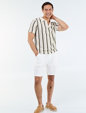 Polo à manches courtes en maille tricot