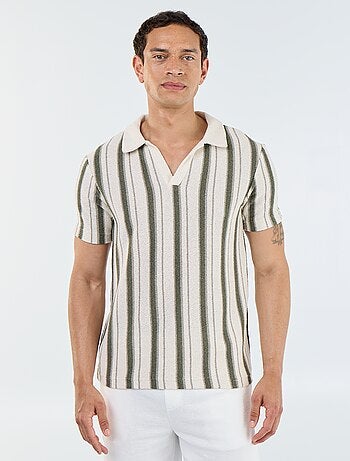 Polo à manches courtes en maille tricot