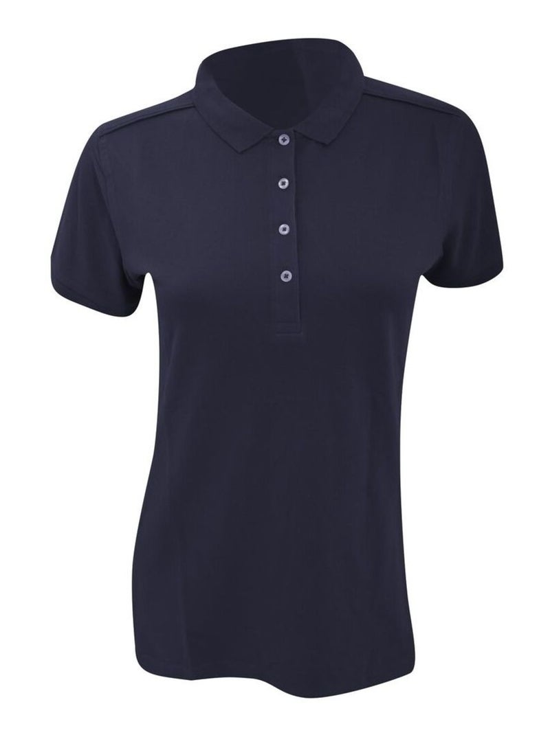 Polo à manches courtes en stretch pour femmes/femmes - russell Bleu marine - Kiabi