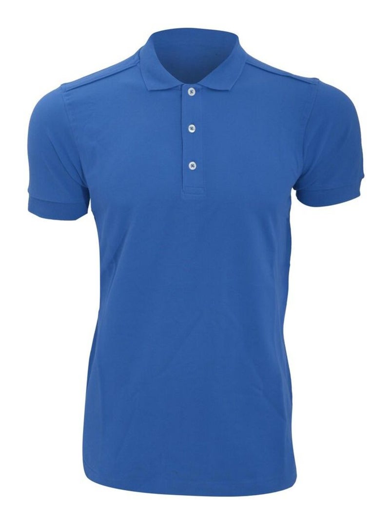 Polo à manches courtes en stretch pour hommes - russell Bleu - Kiabi