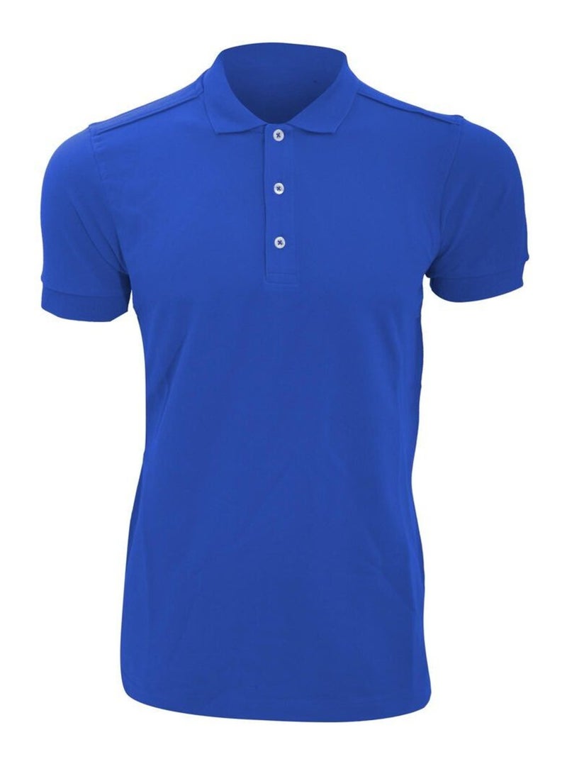 Polo à manches courtes en stretch pour hommes - russell Bleu roi - Kiabi