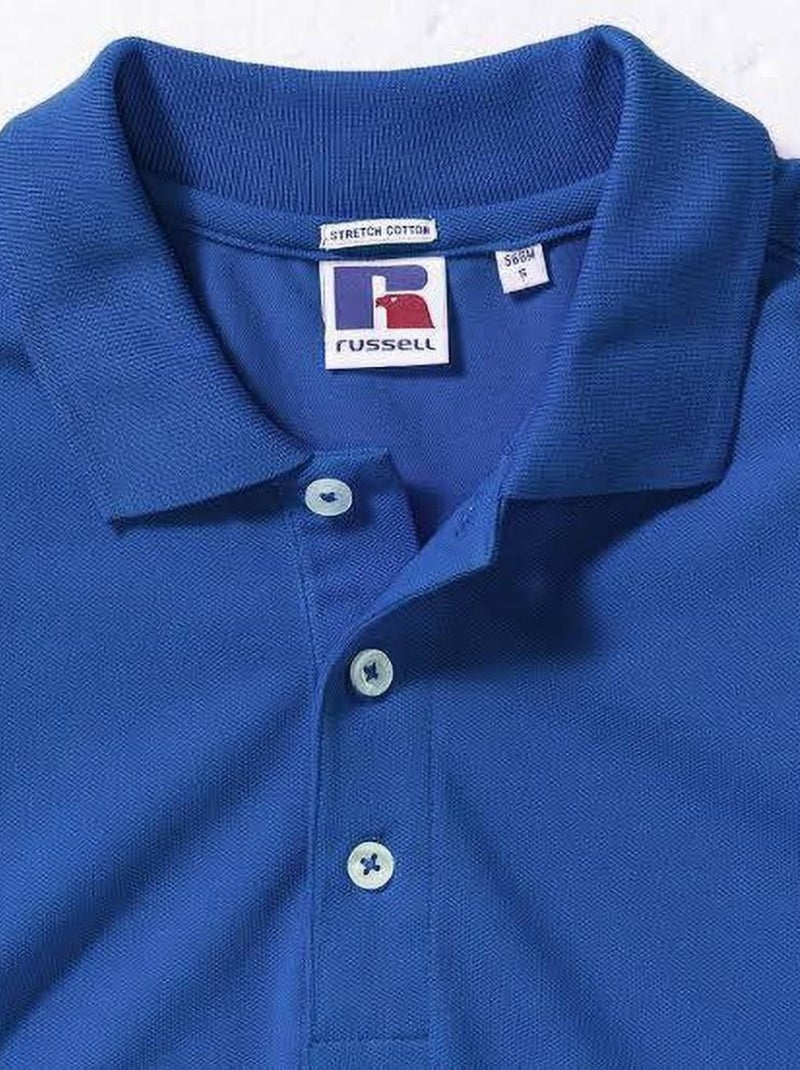 Polo à manches courtes en stretch pour hommes - russell Bleu roi - Kiabi
