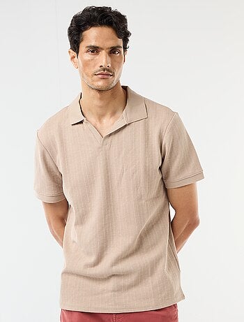 Polo à manches courtes et matière en nid d'abeilles