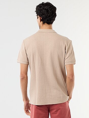 Polo à manches courtes et matière en nid d'abeilles