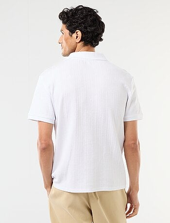 Polo à manches courtes et matière en nid d'abeilles