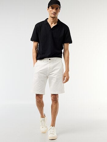 Polo à manches courtes et matière en nid d'abeilles